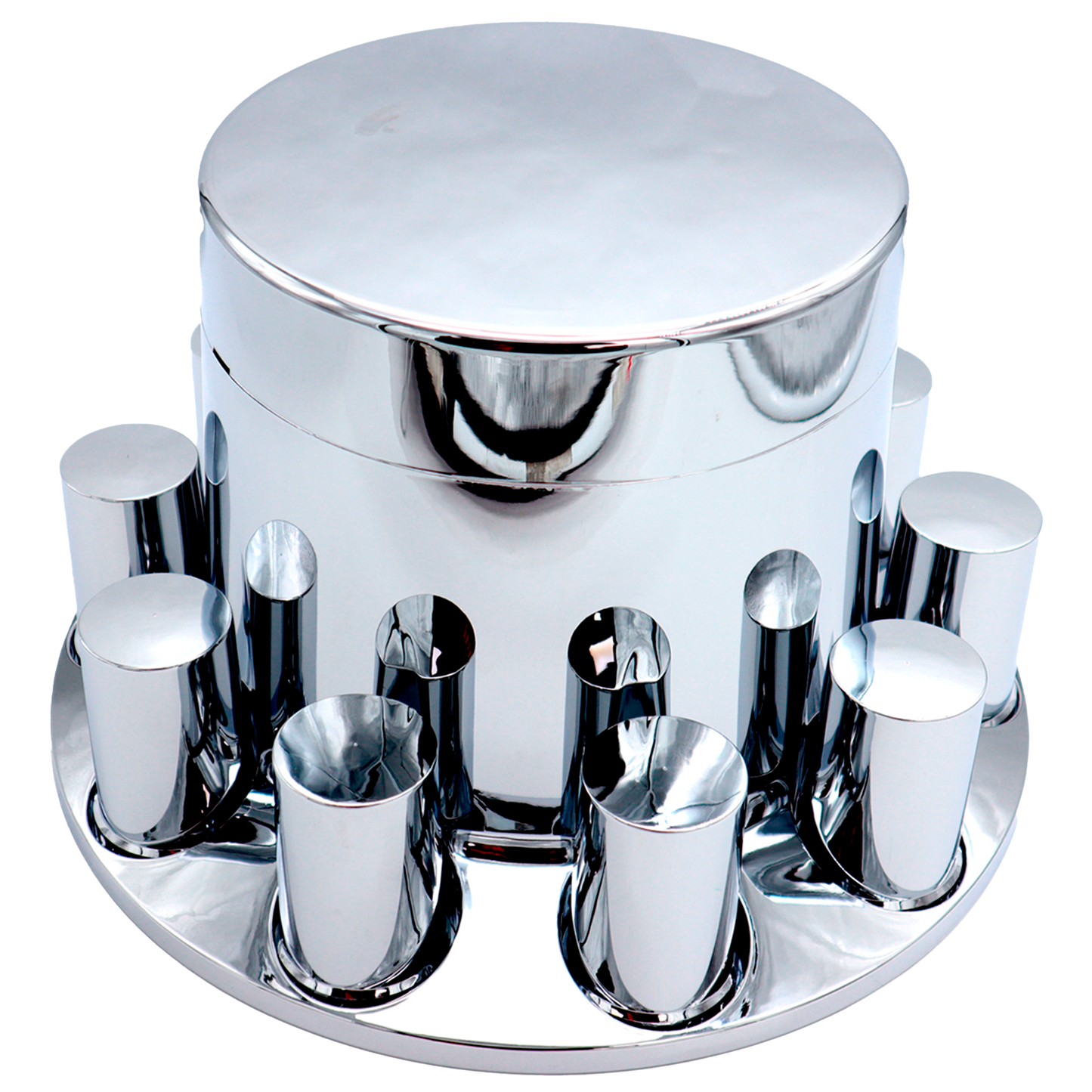 Bombin Trasero Redondo Plano Alto Cubre Tuercas Redondo