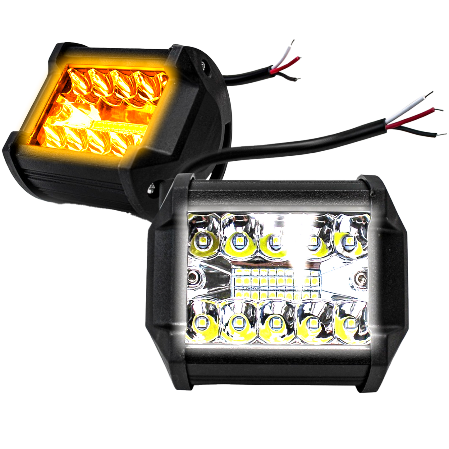Faro de Led 36W 19 LEDS Dually Blanco/Ámbar 5 Funciones 10/30V cc