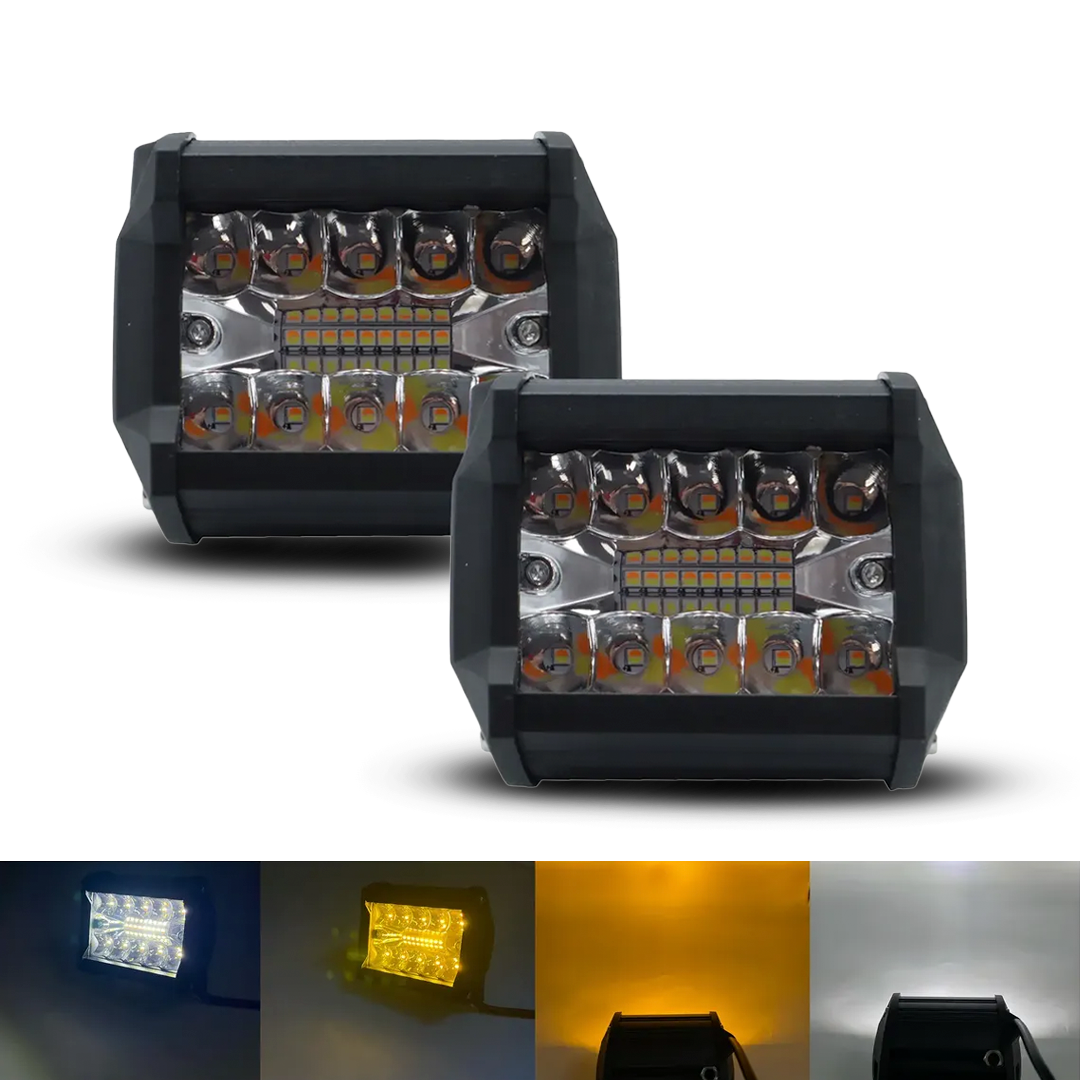 Faro de Led 36W 19 LEDS Dually Blanco/Ámbar 5 Funciones 10/30V cc