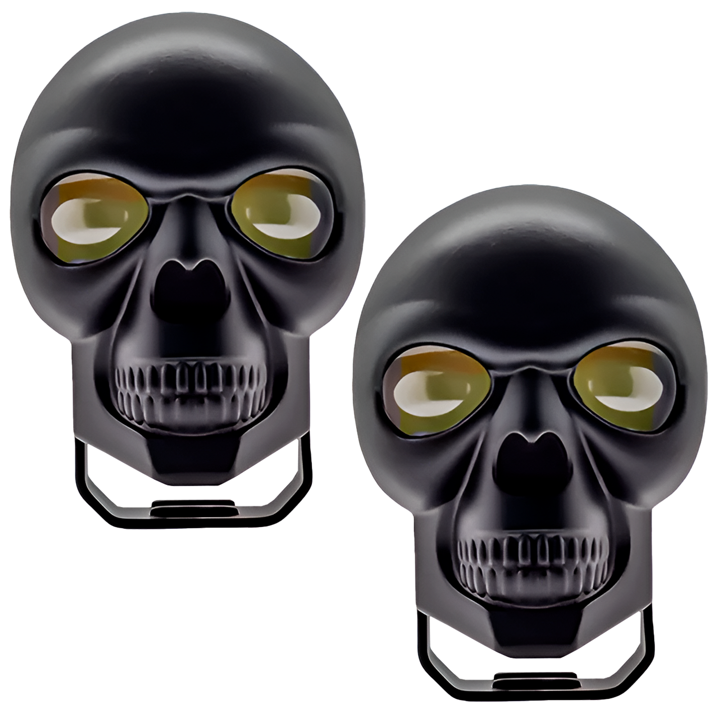 Faro Led Moto Calavera con Lupa Fijo+Estrobo Blanco/Ámbar 40W 9/36V cc