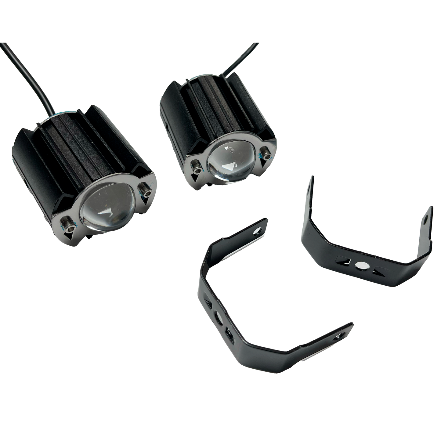 Faro de Led 1 Lupa Contorno Cromado Batman 12/24V cc