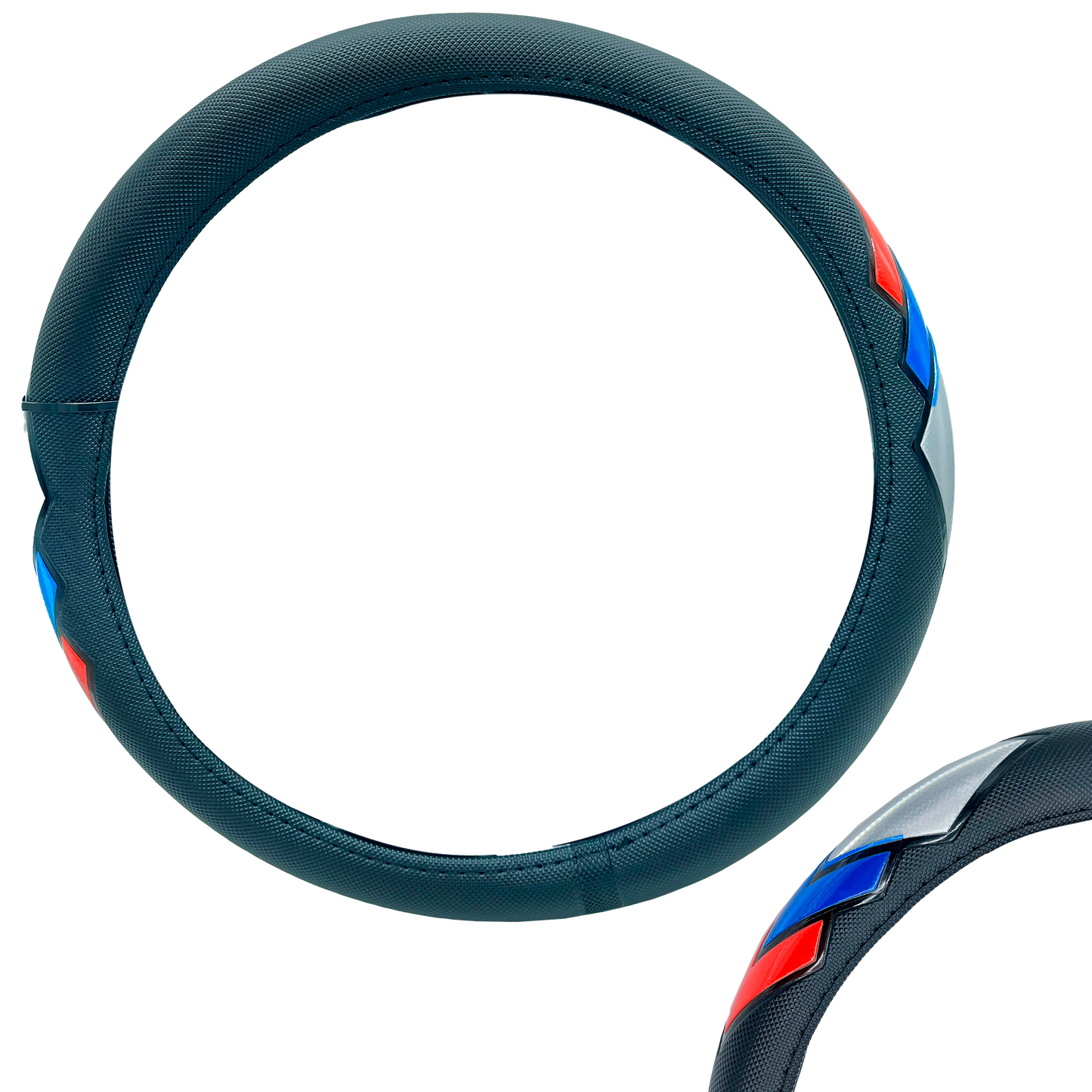 Funda para Volante Nylon Flechas Azul/Rojo/Plata