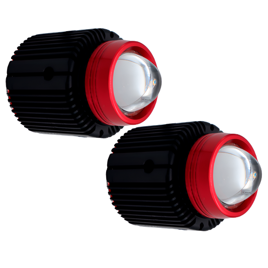 Kit de Faro Moto 1 LED Blanco/Ámbar Fijo+Estrobo 10/30v cc 20W