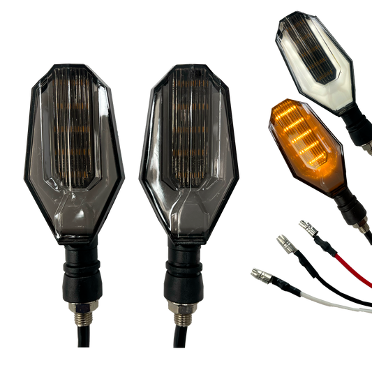 Direccional para Moto LED "Bottle" Fijo+Secuencial 12V cc