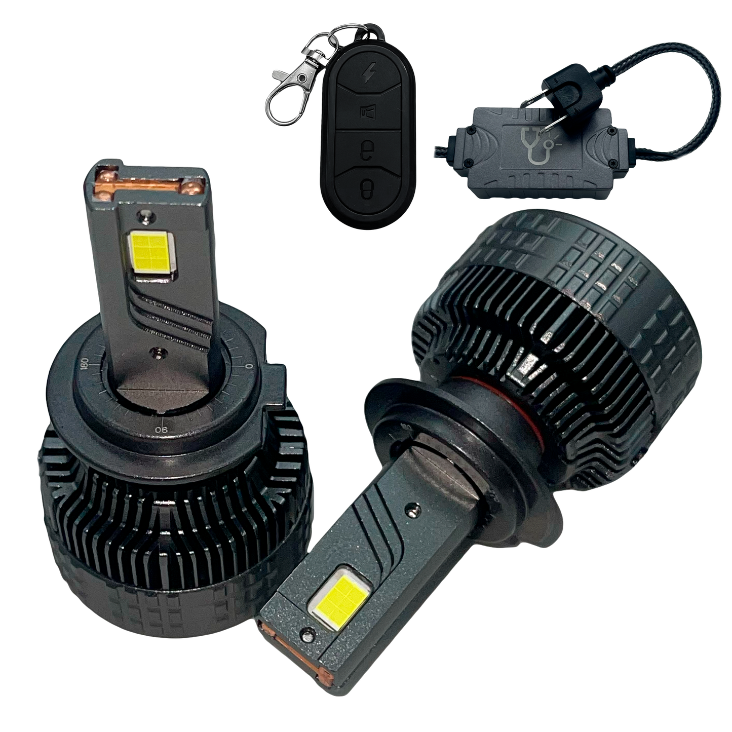 Kit de Focos de LED DR.L13 con Control Regulador de Intensidad 6000K 12/24V cc