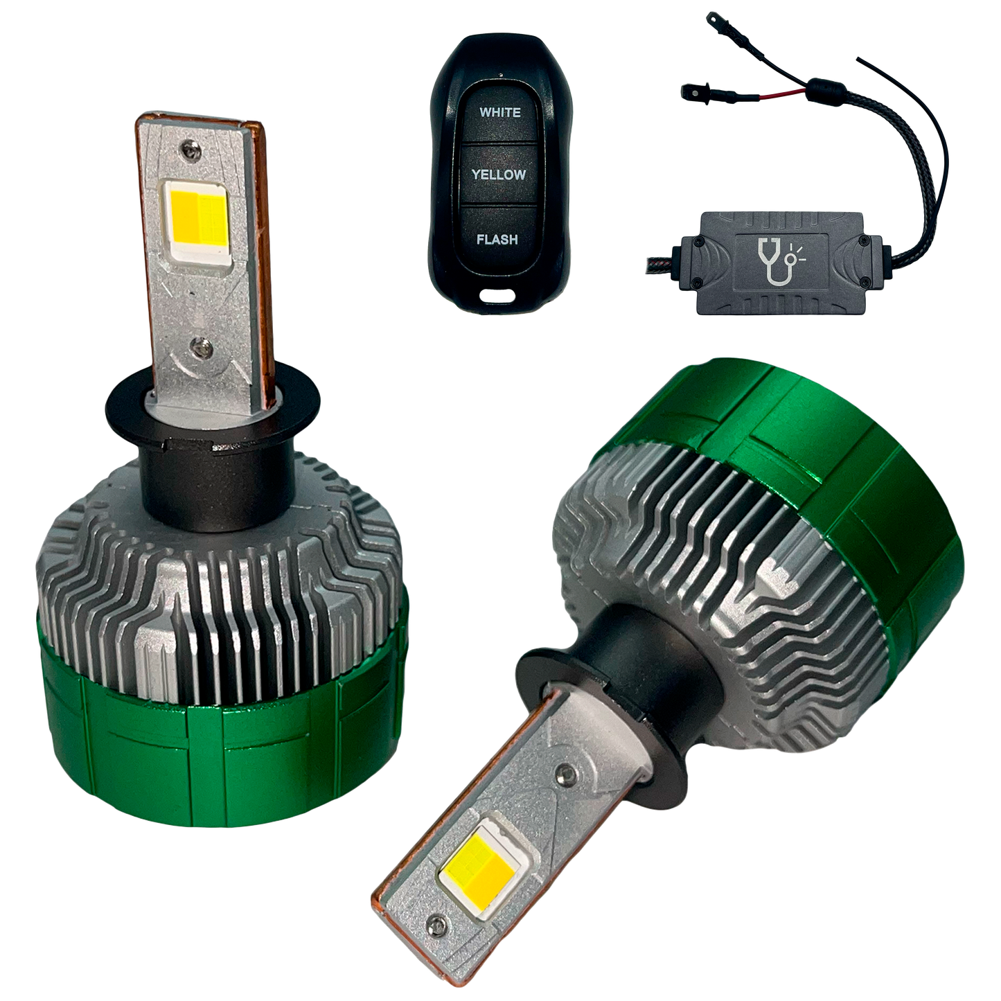 Kit de Focos de LED DR.L14 6000K Estrobo Blanco/Ámbar con Control 12/24V cc