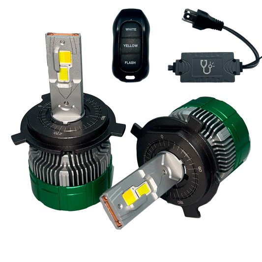 Kit de Focos de LED DR.L14 6000K Estrobo Blanco/Ámbar con Control 12/24V cc
