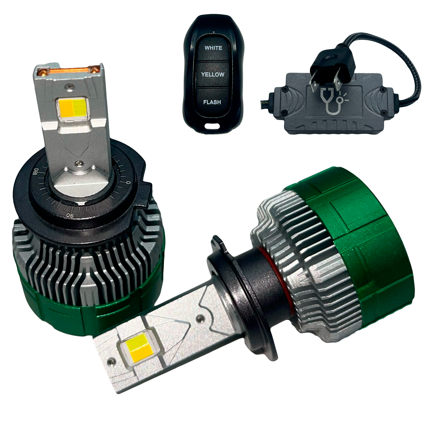 Kit de Focos de LED DR.L14 6000K Estrobo Blanco/Ámbar con Control 12/24V cc