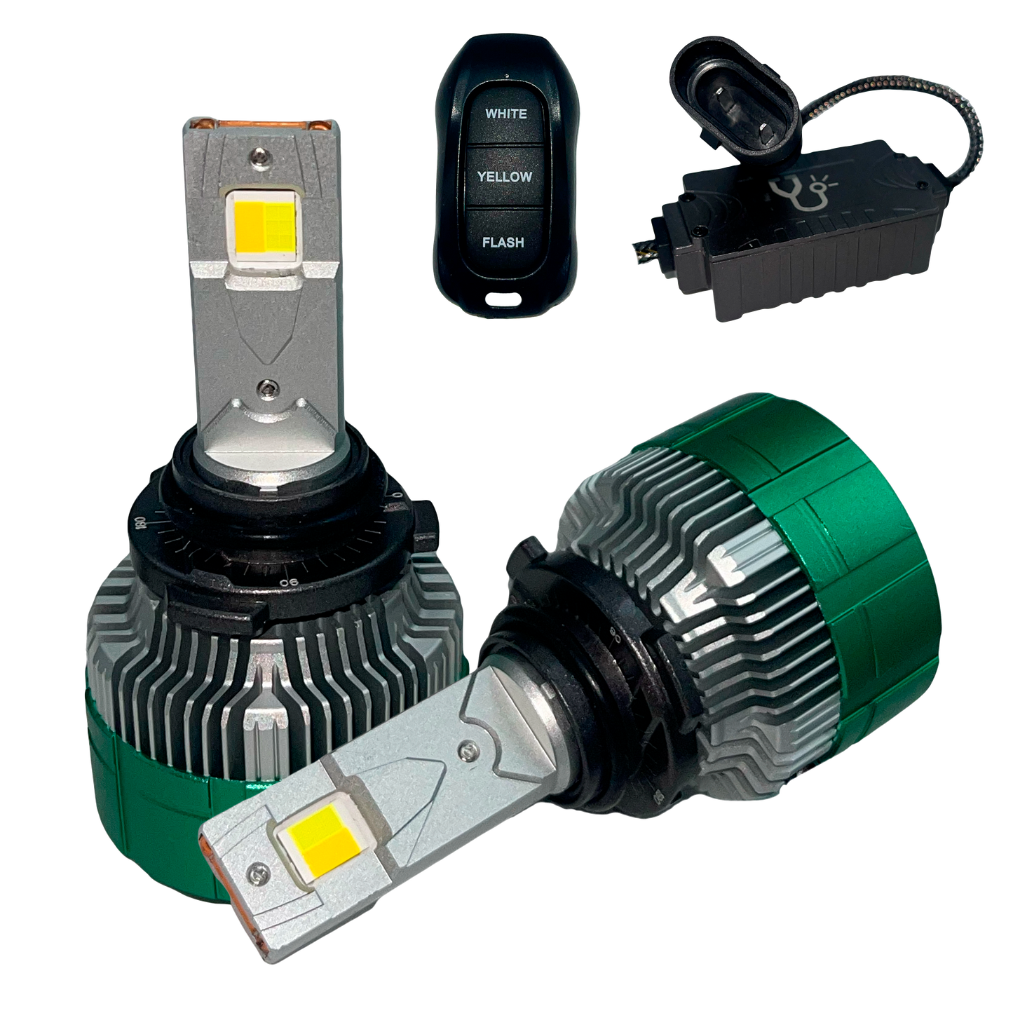 Kit de Focos de LED DR.L14 6000K Estrobo Blanco/Ámbar con Control 12/24V cc