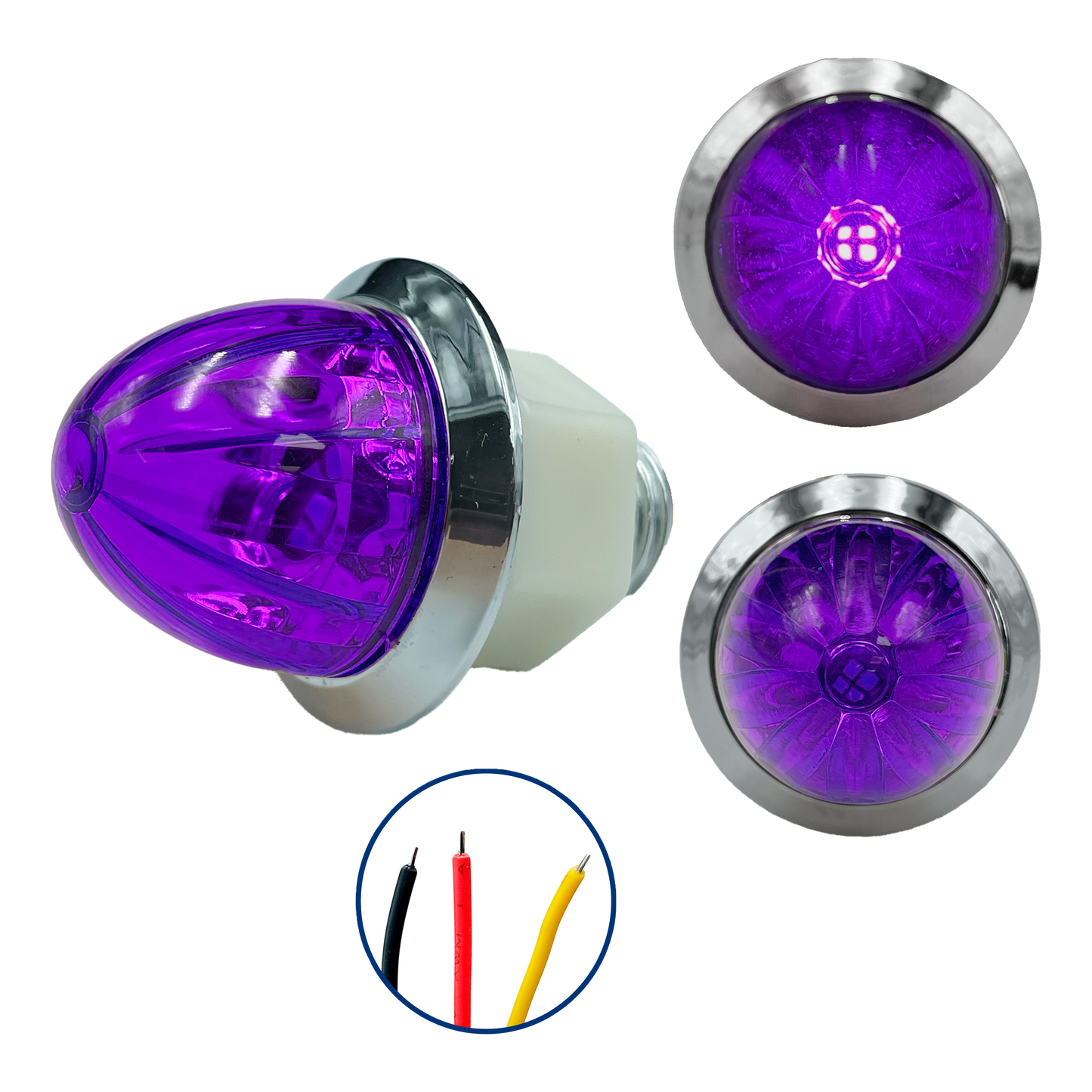 Plafón Led 1" Fijo+Estrobo 12/24V cc