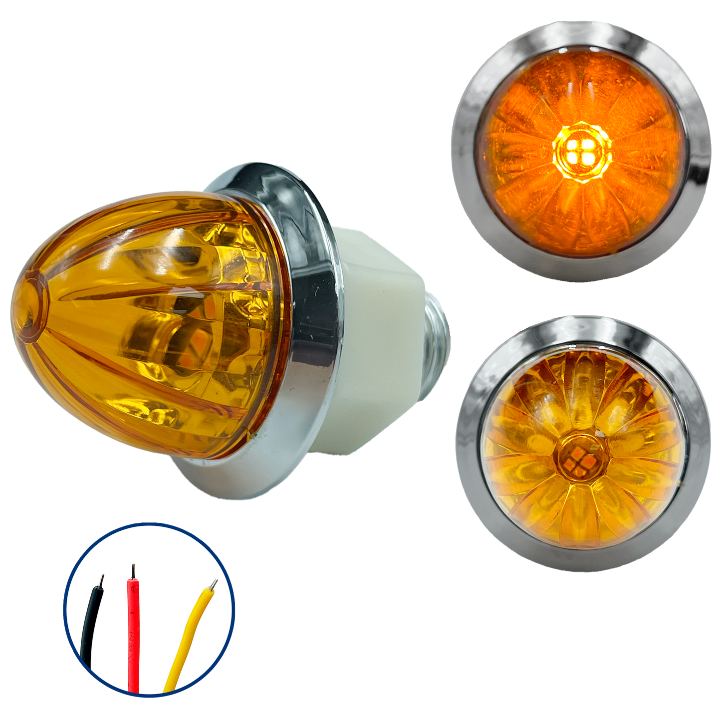 Plafón Led 1" Fijo+Estrobo 12/24V cc