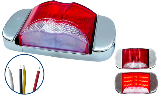 Plafón Gel Delimitadora Estrobo con Bisel Cromado 12/24V cc