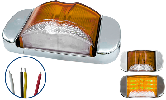 Plafón Gel Delimitadora Estrobo con Bisel Cromado 12/24V cc