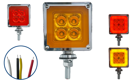 Direccional Led Cuadrada Chica Con Visera