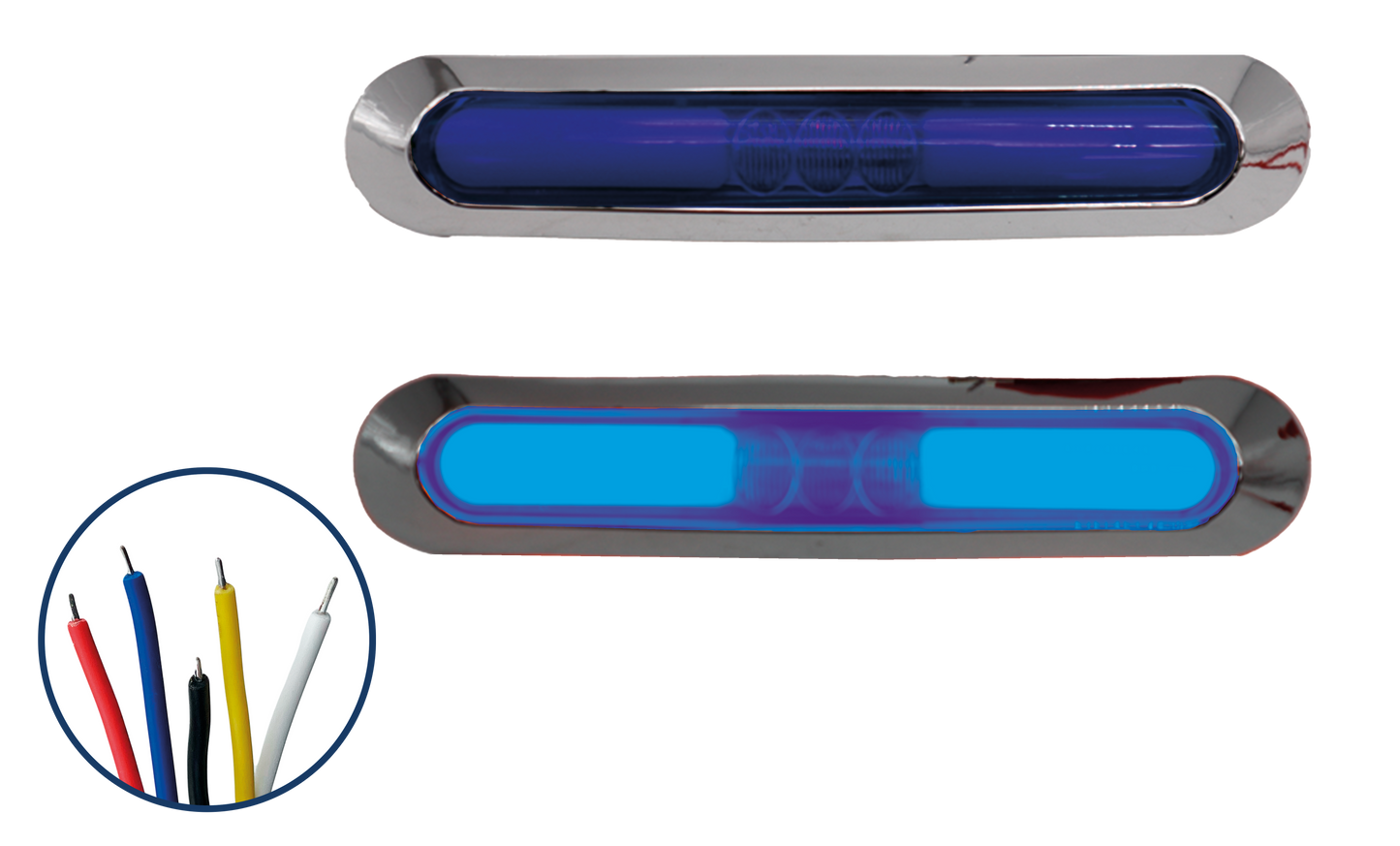 Plafón Led Lateral 3 Led Gel 4 Funciones 12/24V cc