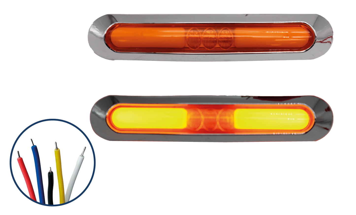 Plafón Led Lateral 3 Led Gel 4 Funciones 12/24V cc