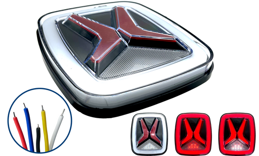 Calavera de Jeep Led Humo Gel (Rojo/Blanco)
