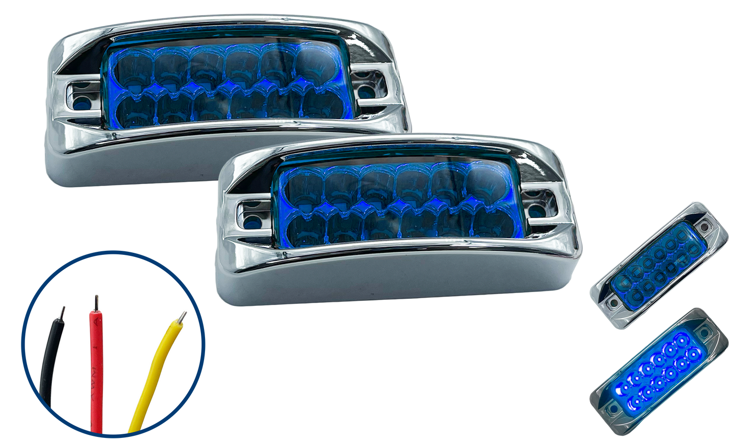 Plafon Led Rectangular de 12 Leds Chico 12/24 V cc