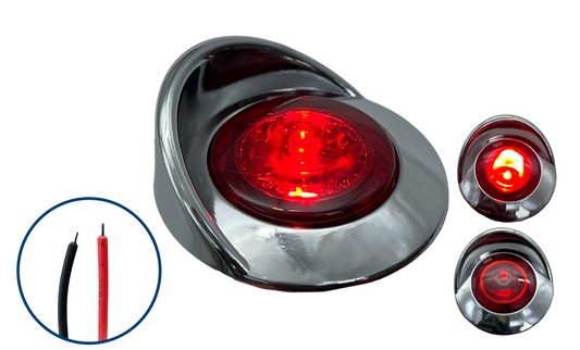Plafon Led 3 / 4" 12 V cc con Brida Cromada