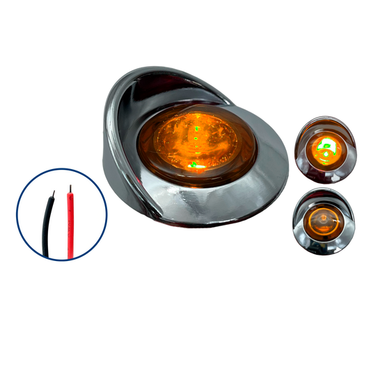 Plafon Led 3 / 4" 12 V cc con Brida Cromada