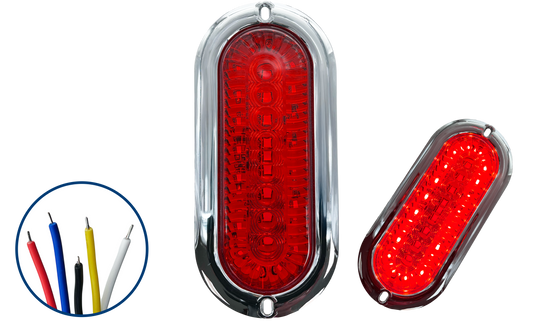 Plafón Led Ovalado Alta/Baja + Estrobo 12V cc