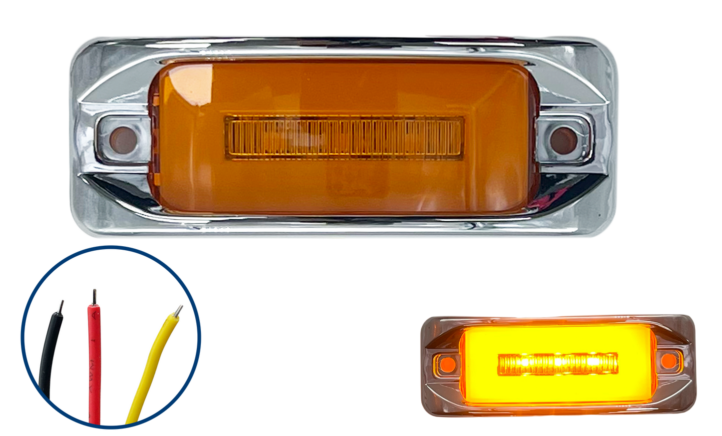 Plafon Led Rectangular con Aro Gel 4 Funciones con Bisel Cromado 12/24 V cc
