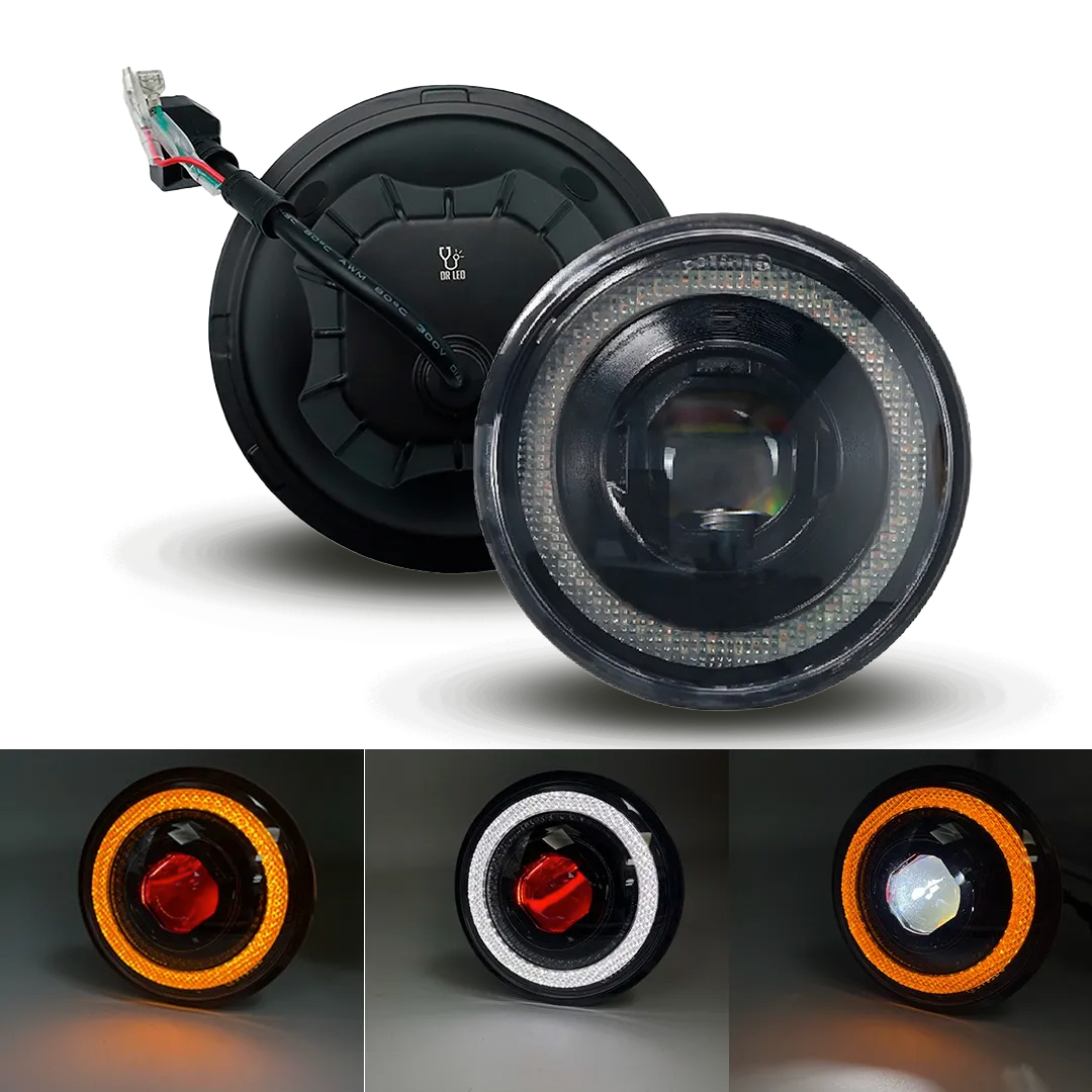 Unidad Redonda Led 4000 1 Lupa Doble Aro Cob Alta/Baja
