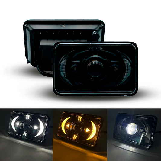 Unidad Cuadrada Led 4656 1 Lupa con Flechas y Media Luna Lateral