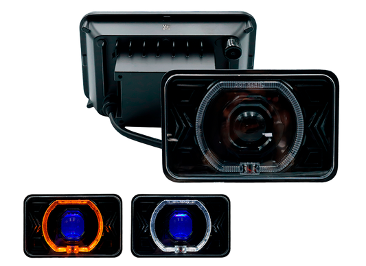 Unidad Cuadrada Led 4656 1 Lupa Aro Ovalado con Luz Alta/Baja