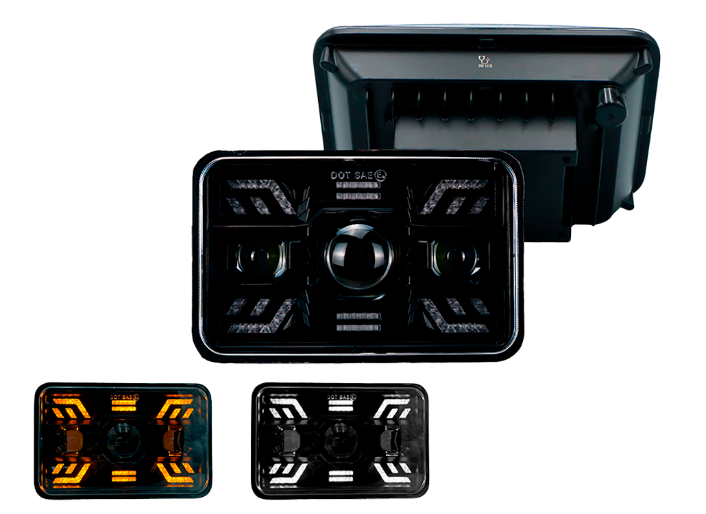 Unidad Cuadrada Led 4656 3 Lupas Diseño Tipo Spider