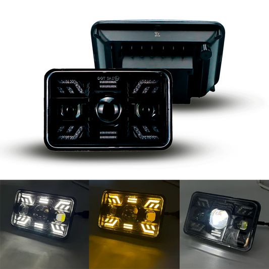 Unidad Cuadrada Led 4656 3 Lupas Diseño Tipo Spider