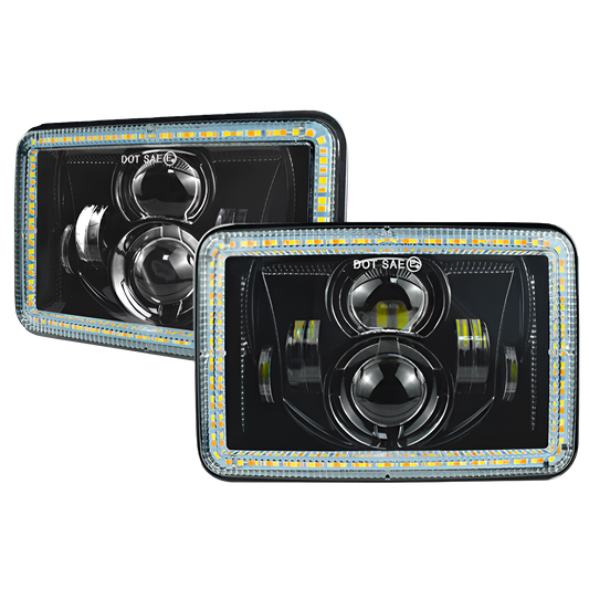 Unidad Cuadrada Led 4656 Halo Aro con Direccional 6 Lupas