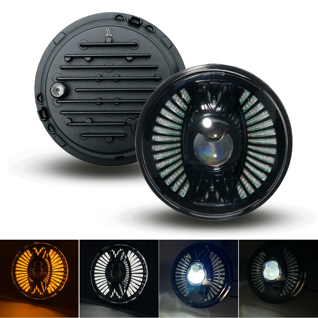 Unidad Redonda Led 6024 1 Lupa Angel con Alas Alta/Baja