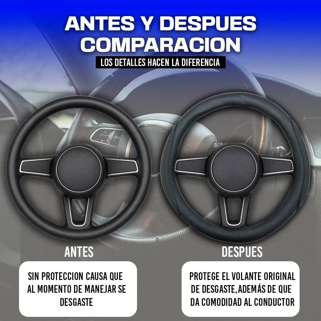 Fundas Para Volante De Vinil En Color Negro