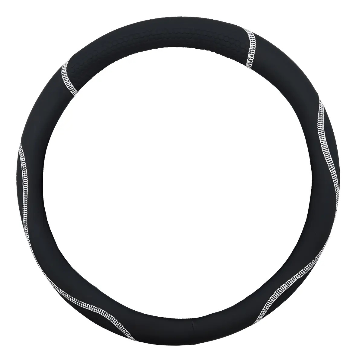Funda Para Volante Negra Con Costuras