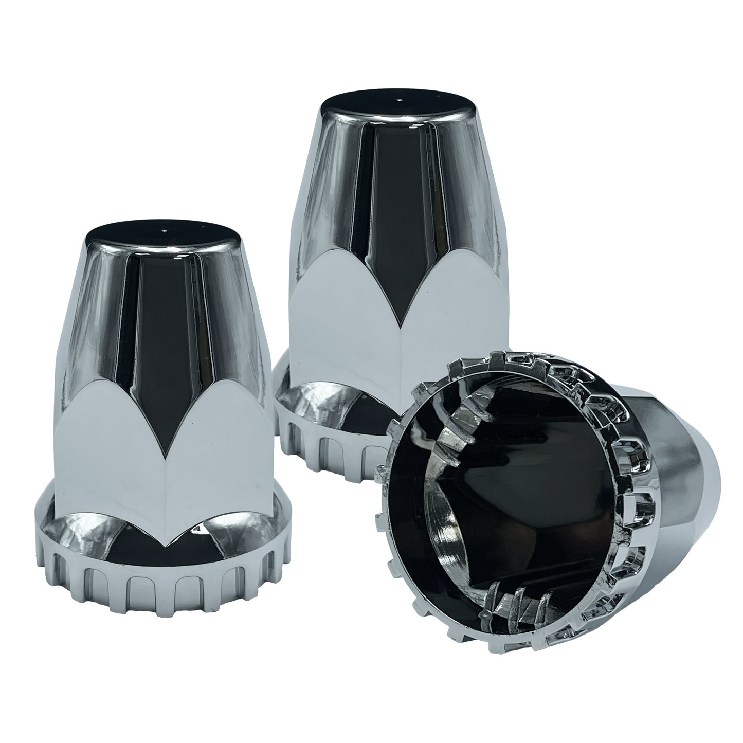 Capuchon Hexagonal Chato de Presión 33MM Cromado