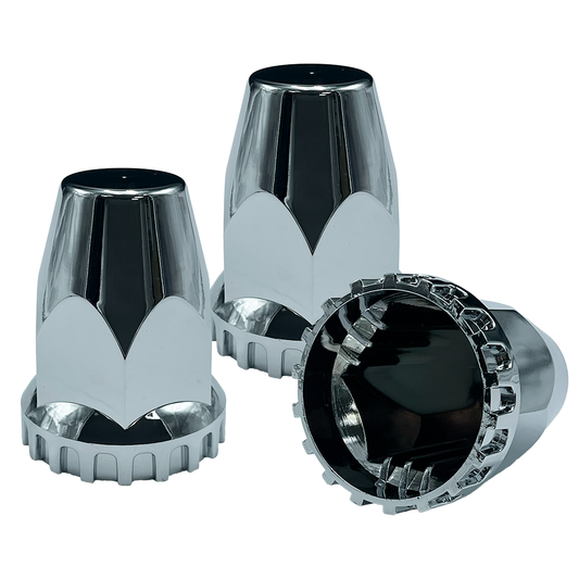 Capuchon Hexagonal Chato de Presión 33MM Cromado