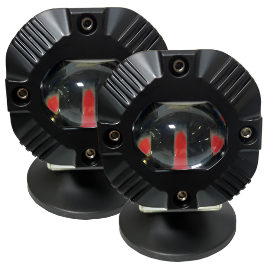 Faro de Led 1 Lupa Fijo+Estrobo Blanco/Ámbar/Rojo 10/30V cc