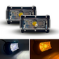 Faro de LED Dually Rectangular 2S 1 Lupa Fijo Blanco /Ámbar 60W 10/30V cc