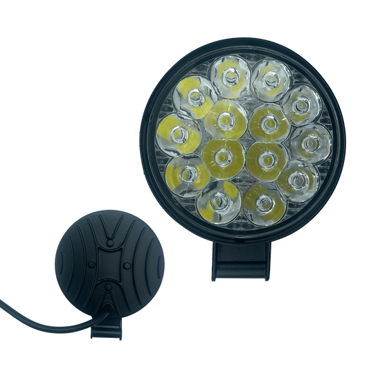 Faro Redondo de 14 Led 8CM Fijo Blanco 12/36V cc