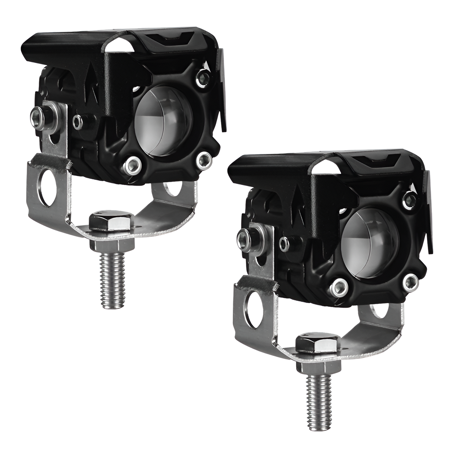 Faro de Led Moto 1 LED con Lupa Redonda 20W Fijo Blanco/Ámbar 10/30V cc