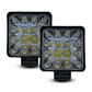 Faro Slim Cuadrado 16 LED 8CM Fijo+Estrobo 10/30V cc