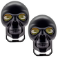 Faro Led Moto Calavera con Lupa Fijo+Estrobo Blanco/Ámbar 40W 9/36V cc