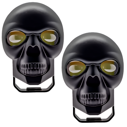 Faro Led Moto Calavera con Lupa Fijo+Estrobo Blanco/Ámbar 40W 9/36V cc
