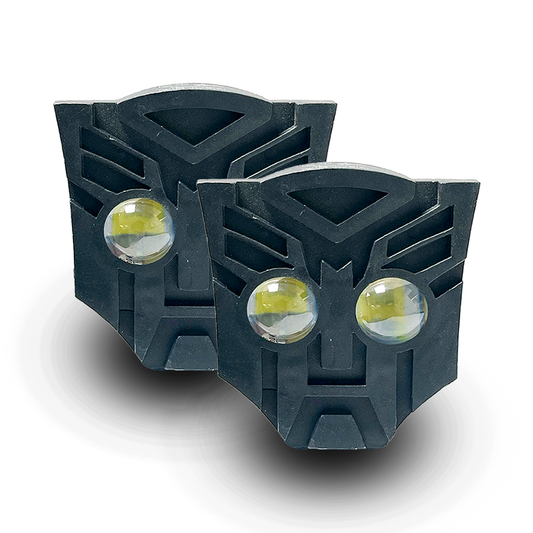 Faro Led Moto Transformer 2 Lupas Fijo+Estrobo Blanco/Ámbar 10/24V cc 20W