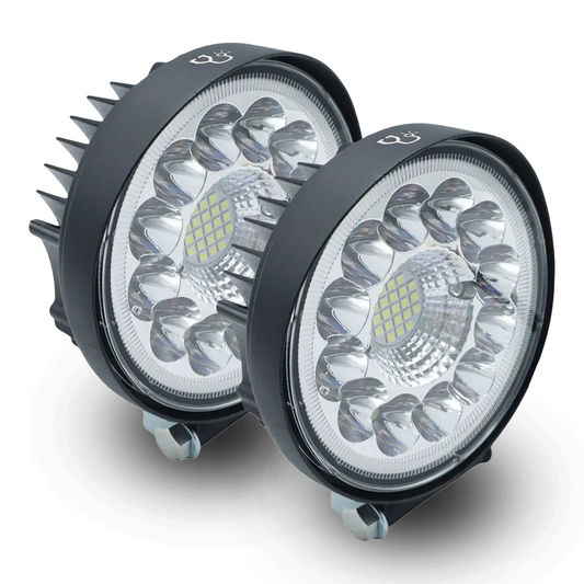 Faro de Led Redondo Flor Blanco Fijo/Estrobo 43 LEDS 10/30V cc