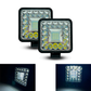 Faro de Led Cuadrado Flor Blanco Fijo/Estrobo 43 LEDS 10/30V cc