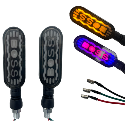 Direccional para Moto LED "Boss" Secuencial 12V cc