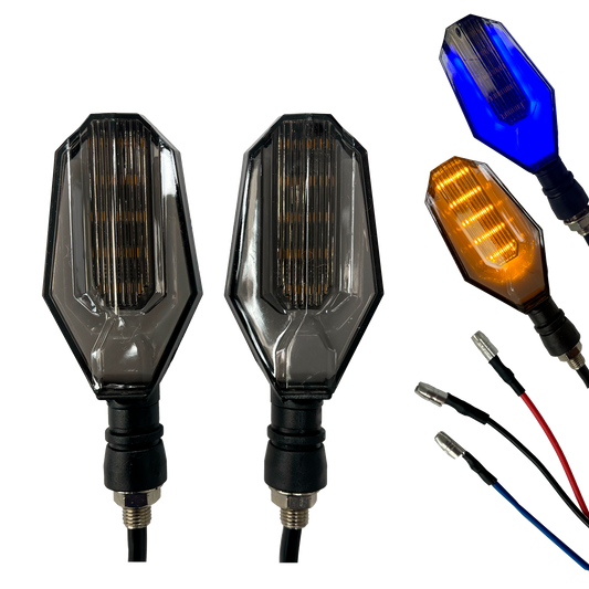 Direccional para Moto LED "Bottle" Fijo+Secuencial 12V cc