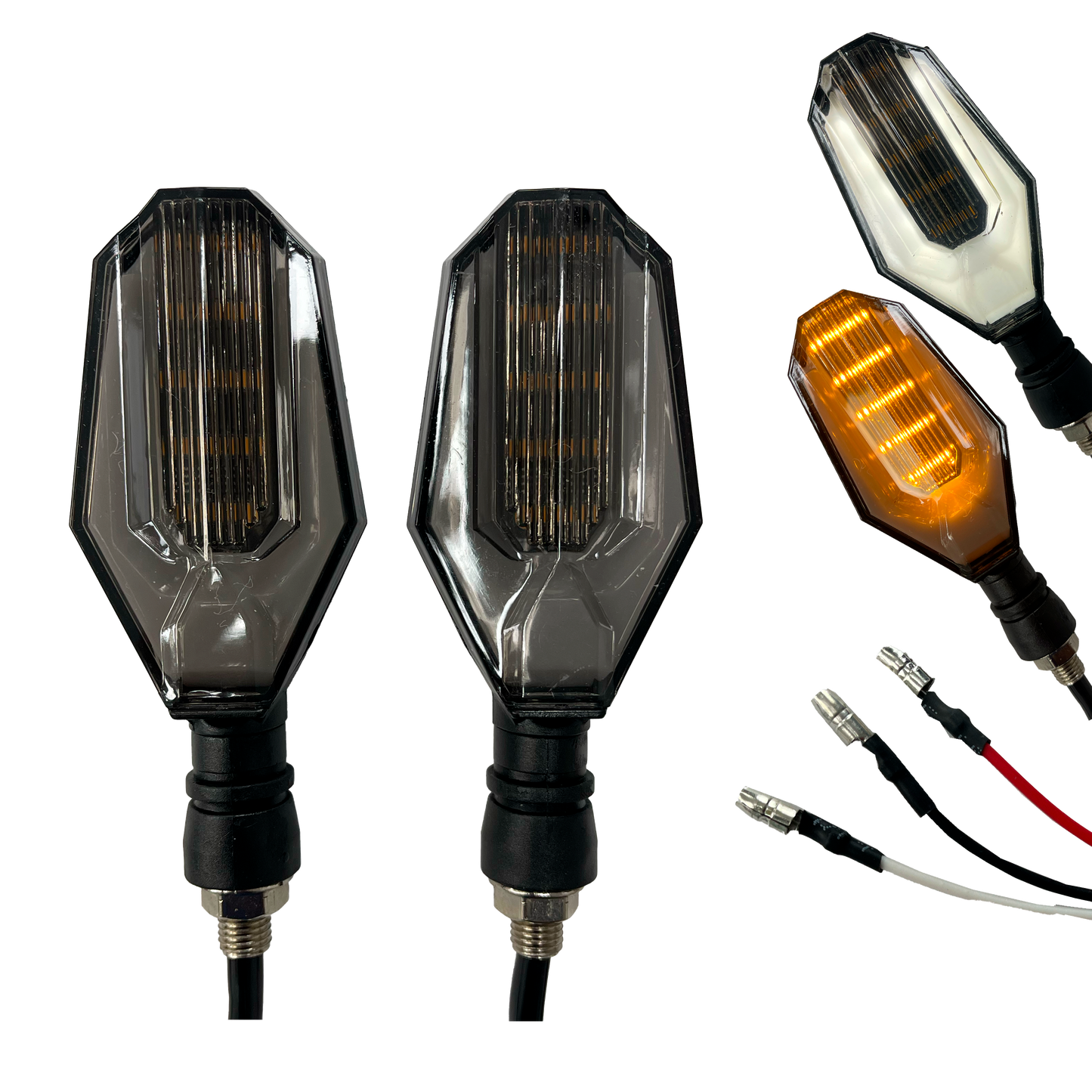 Direccional para Moto LED "Bottle" Fijo+Secuencial 12V cc